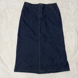 Christopher & Banks Dark Blue Denim Skirt